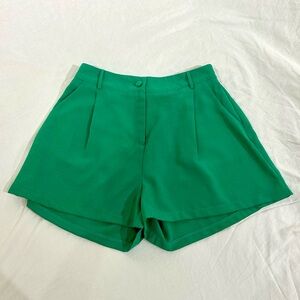 NWT Pleated Green Shorts